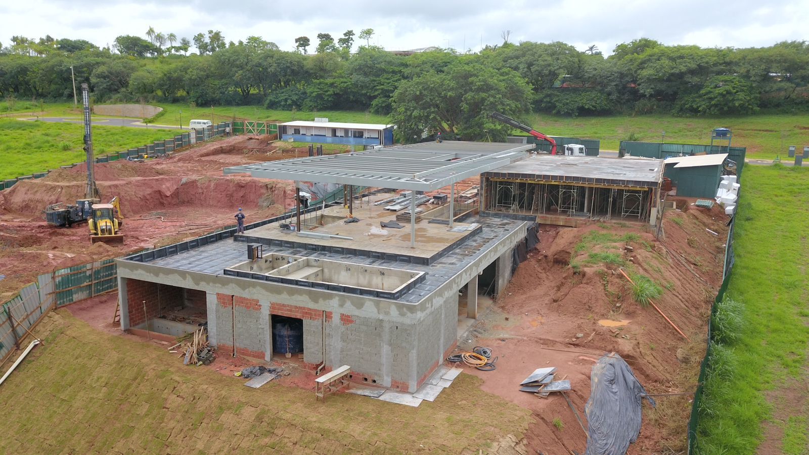 Estrutura em fase de cobertura